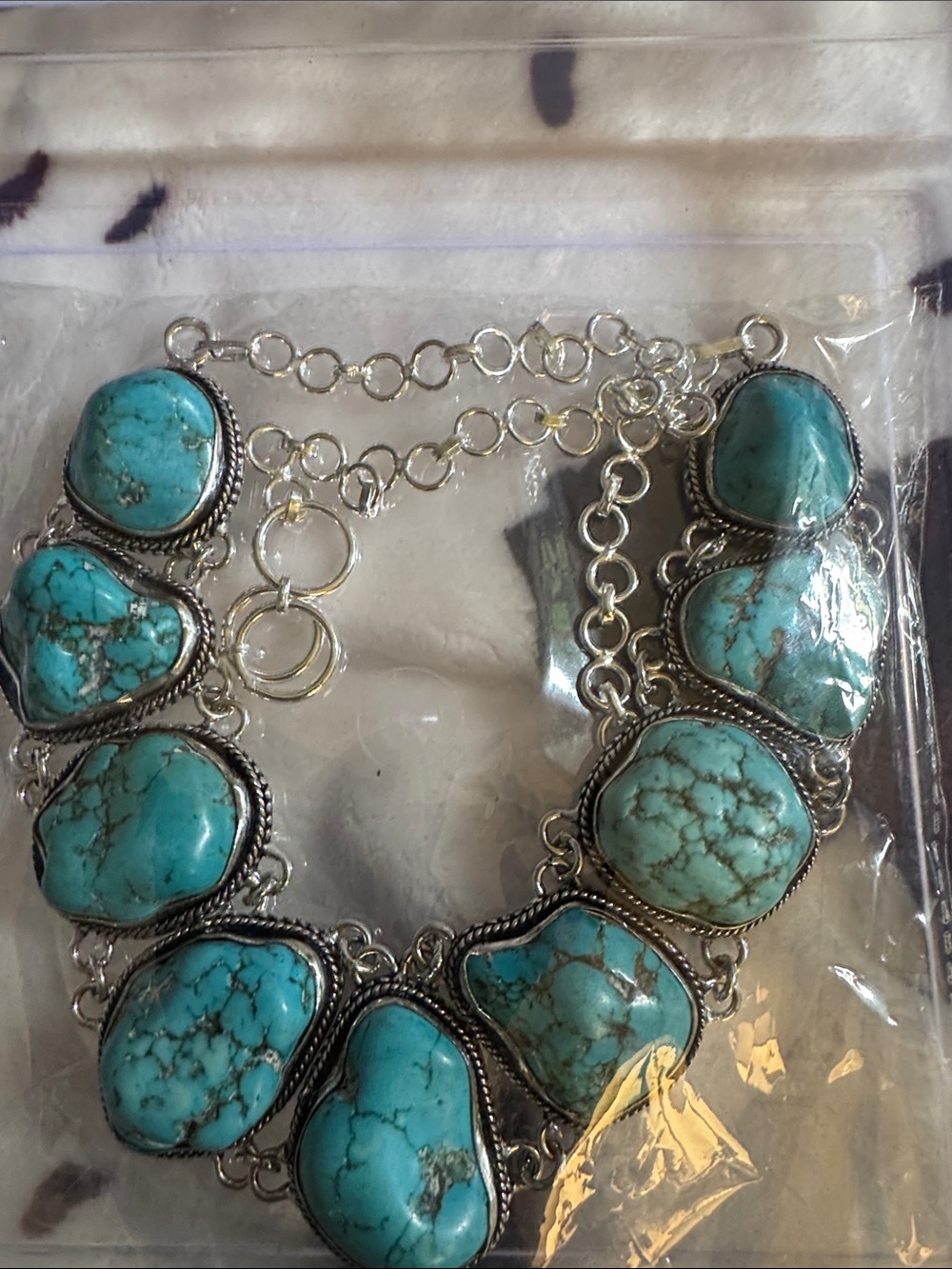 Huge natural Turquoise Statement Choker - Women Jewelry